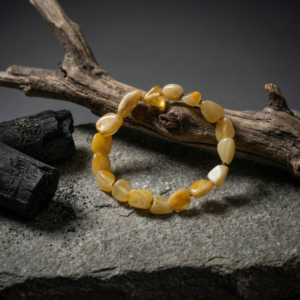 Natural Polished Amber Stone Bracelet